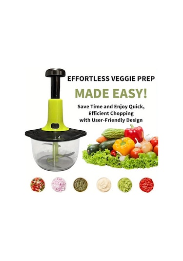 Userfriendly11 Yeşil Çok Fonksiyonlu El Gıda İşlemcisi 50 72oz Sebze Et Doğrama Sarımsak Ezme Yeşil