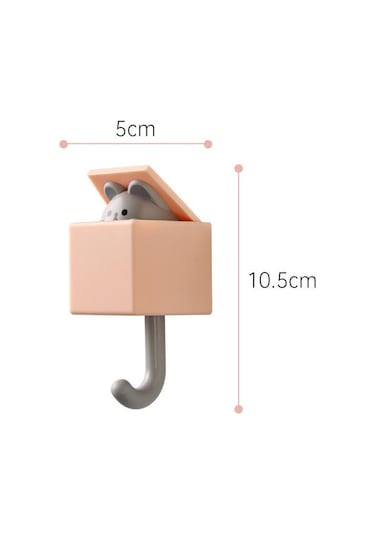 Küçük Kahverengi Ayı Karikatür Kedi Kanca Kendinden Yapışkanlı Yurt Yatak Odası Kapısı Anahtar Şemsiye Çok Amaçlı Düzen. 57000294 Küçük Kahverengi Ayı