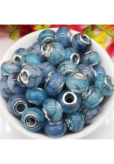 Irisdream 10 Adet Murano Reçine Rondelle Boncuk  Bilezik Dıy Takı Yapımımultı Multı