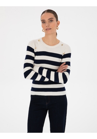 Pierre Cardin Kadın Ekru Kazak /triko 50316300-vr019 Ekru