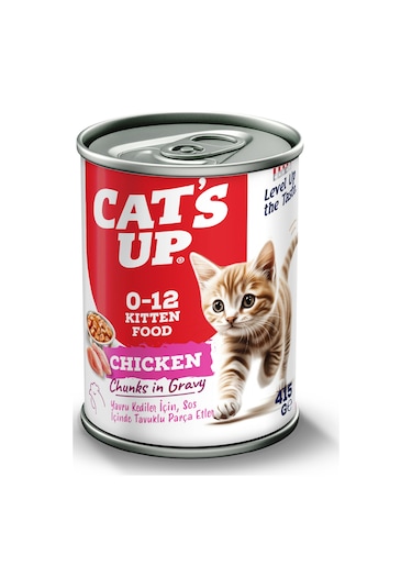 Cats Up Yaş Yavru Kedi Maması Tavuklu 415gr