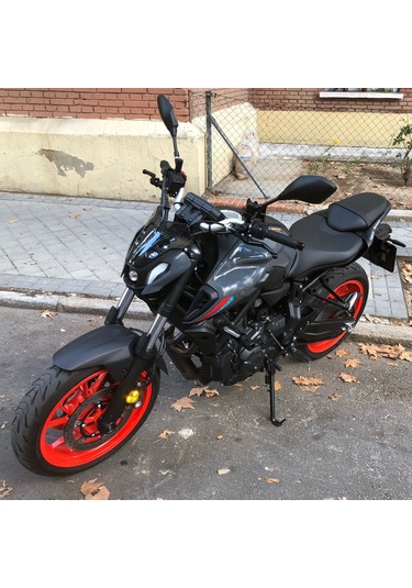 Youtek Yamaha Mt-07/mt07 2021 Modeli İçin Abs Malzeme Kahverengi Rüzgar Deflektörü - 215x186mm Motor Güvenlik Camı