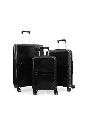 Ççs 5239 Polipropilen 3 Lü Valiz Seti Siyah