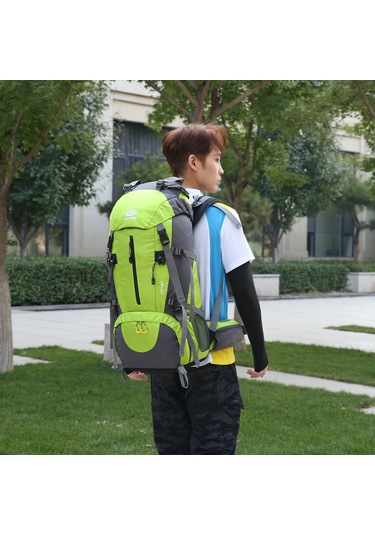 Vanaheımr-50l Yürüyüş Sırt Çantası Su Geçirmez Kamp Sırt Çantası,yeşil Yeşil