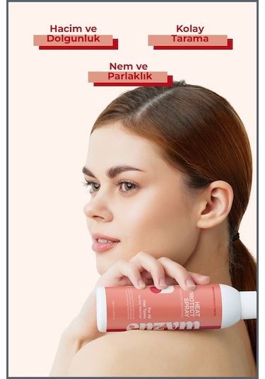 Enzym Cosmetics Isı Ve Güneş Koruyucu Etkili Saç Spreyi 200 ML