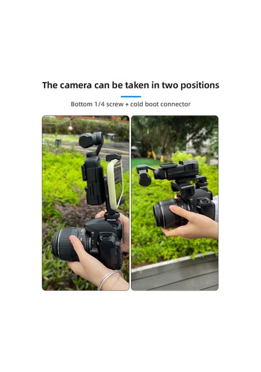 Padalink Djı Osmo Pocket 3 Ve Akıllı Telefon Uyumlu, 3 Soğuk Ayakkabı Montajlı, Çift Yükleme Özelliği, Tripod Uyumlu Siyah Tutucu