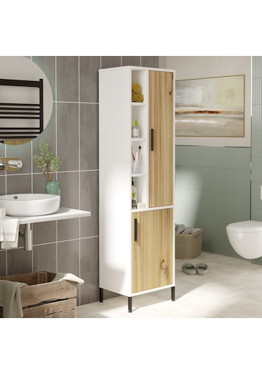 Robin Home Bianca Çok Amaçlı Dolap Banyo Dolabı Keçe-Beyaz (531063153) Beyaz