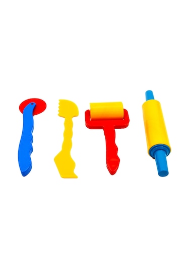 Bubu 4 Parça Büyük Merdaneli Oyun Hamuru Kalıbı HK0012