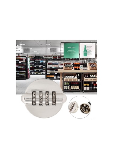 Kosona Metal Sarımsak Şişe Kodu Kilidi 4 Basamaklı Parola Ayarlı Korumalı Açık Kapakli Kilitleme Aleti Diğer