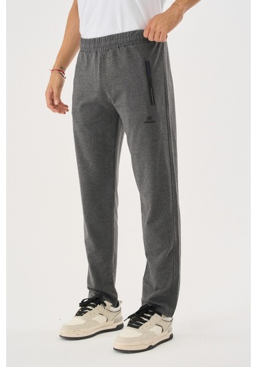 Shooter Sportswear Erkek Antrasit Eşofman Altı Nefes Alabilir Regular Kalıp Lastikli Ayarlanabilir Bel Antrasit