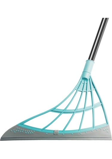 Tenfowee Ev İçin Silikon Broom - Su Silebilir, Temizleyebilir, Uzatılabilir Gövde İle Ev Temizliği Aracı Gri
