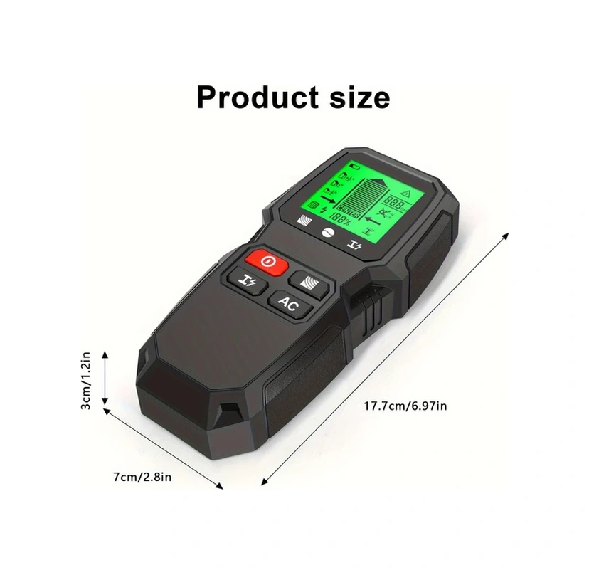 Chuangyinshop Beyaz Hw-qb6 5 İn 1 Duvarlar İçin Lcd Ekranlı Yüksek Hassasiyetli Dedektör