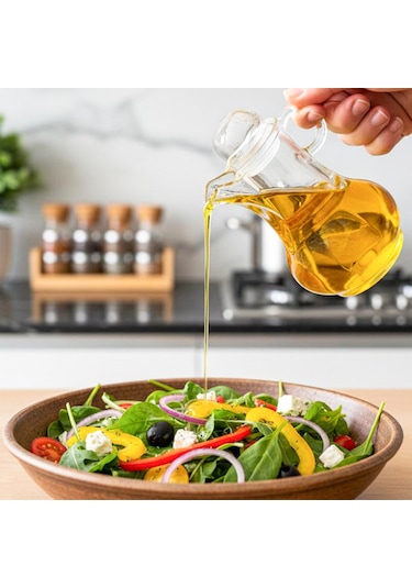 Porsima Pbt-570 Kapaklı Akrilik Yağlık Sirkelik Yağdanlık 80ml Şeffaf