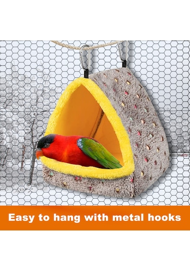 Leezsing Kuş Evi Kuş Yataklığı Kışın Papağan Gine Domuzu Çinçilya Kirpi İçin Kafes Peluş