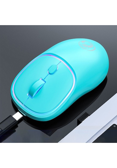İmıce W-618 Şarj Edilebilir 4 Düğme 1600 Dpı 2.4ghz Bilgisayar Pc Dizüstü Bilgisayar İçin Sessiz Kablosuz Fare Mavi Diğer