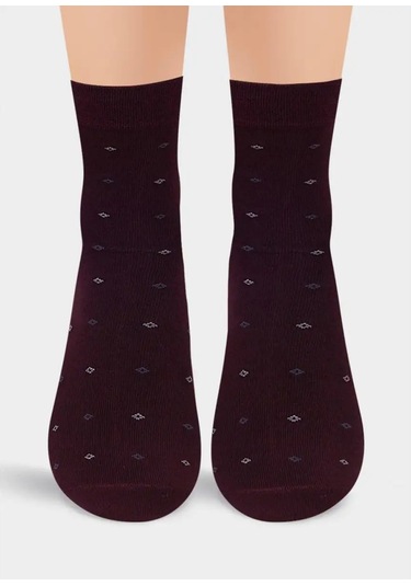 Clever Wear Bordo Uzun Yüksek Çorap Seti 10 Çift Pamuk 126002314 Bordo