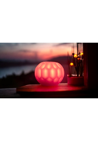 Fener Mum Petek Kırmızı Kavun Kokulu Dekoratif Mum