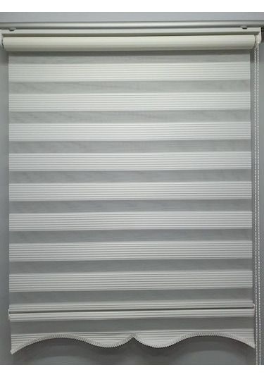 Bbb Dar Pliseli Stor Zebra Perde Beyaz Mz320