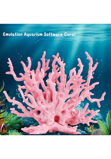 Qingmipy Büyük Boy Mavi Plastik Akvaryum Süsü - Tuzlu/taze Suya Uygun, Temizliği Kolay, Balıklar İçin Doğal Gölge