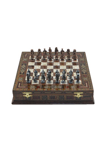 Gifthome Metal Satranç Takımı-seti küçük osmanlı ve bizans antik san