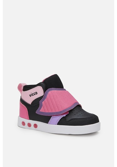 Vicco Ufo Işıklı Kız Bebek Siyah/fuşya Bot Siyah - Fuşya