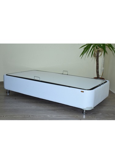 Baza SUNİ DERİ BEYAZ Silin Kumaş Model Kapiton Metal Çelik Fırın Boya 100*200cm El Yapım