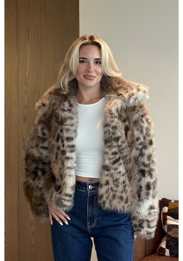 Kahverengi Leopar Desenli Kürk - 851153 Leopar