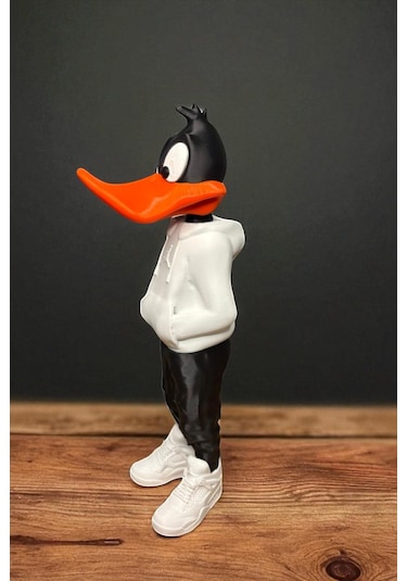 26 C M 3d Baskı Daffy Duck Figürü, Looney Tunes Figür, Çizgi Film Figürü Space Jam - Daffy Duck