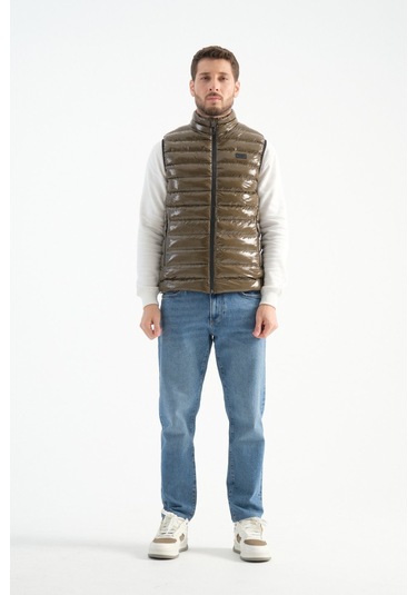 Shooter Sportswear Erkek Parlak Yelek Luxe Bej Haki