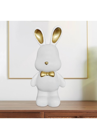 Homyl Kumbara Hayvan Tavşan Figürleri Yetişkinler Ve Beyaz