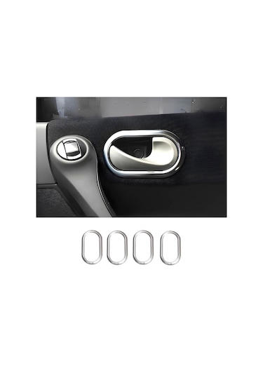 Ebal Otomotiv Renault Clio 3 HB Krom İç Kapı Kolu Çerçevesi 4 Parça 2006-2013