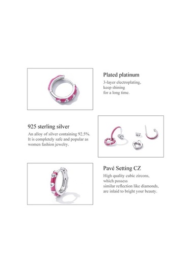 Flybuy 925 Ayar Gümüş Kalp Küpe - Elegan Kolye - Özel Günler İçin Orta Boy