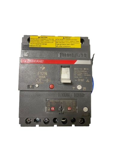 Federal F12R 160A 4 Kutuplu (3 Faz 1 Nötr) Ayar Sahalı Kompakt Şa