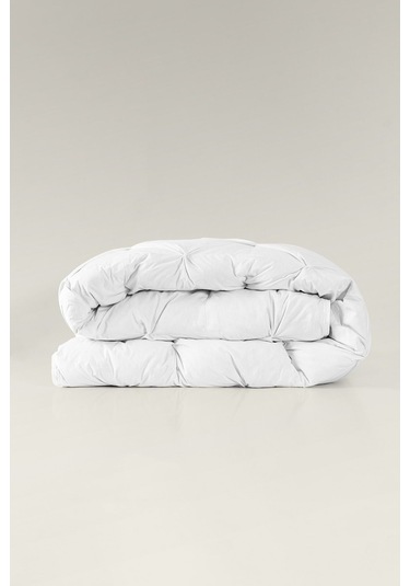 Varol El Yapımı Queen Kaz Tüyü Yorgan %90 Gıdık / %10 Sırt Tek Kişilik 155 215 Cm Beyaz