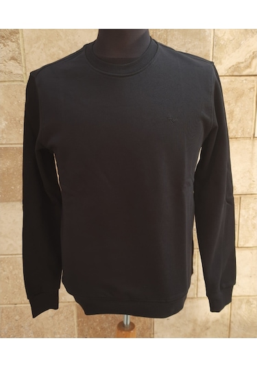 Raymons O Yaka Şardonsuz Sweatshırt Siyah