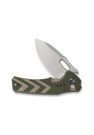 Civivi Vexron Milled Green & Tan G10 Handle Stonewashed 14c28n Blade Kamp Çakı Yeşil