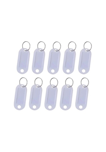 Schulzz Beyaz Renk 10'lu Set Plastik Anahtarlık