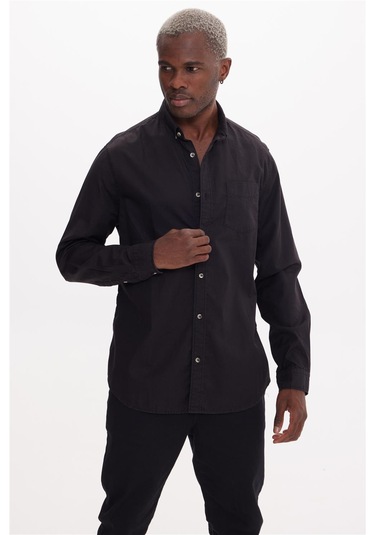 Snoop Siyah Basıc Gömlek Siyah