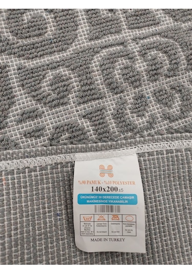 Pamuklu Bukle Lüks Kilim 140x200 -spiral Gri Gri
