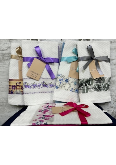 Nivemeshome 2 Li Gri-beyaz Asorti Model Mutfak Havlusu