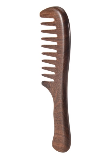 Xurunkeji Sandal Ağacı Geniş Dişli Tarak Kıvırcık Saç Taşınabilir Kaba Dişli Ahşap Tarak Saç Masaj Aleti Kaba