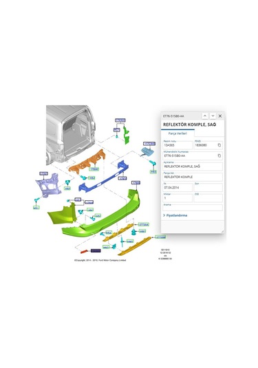 Arka Kedi Gözü Sağ Courier B460 Transit Fse11419013 - Et76515b0aa