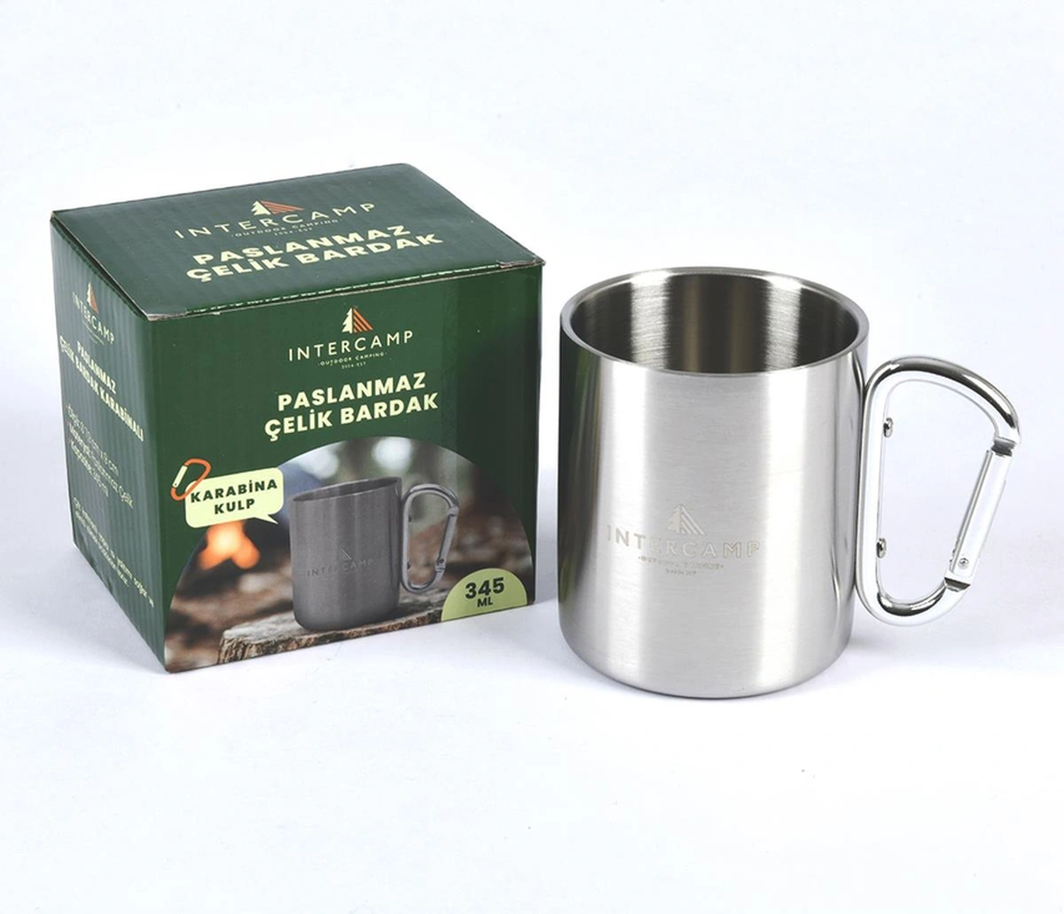 350 Ml Çelik Kamp Bardağı, Paslanmaz Çelik Bardak, Kupa, Çelik