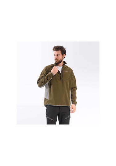 Free Camp Freecamp Man Half Zipper Fleece-Haki (533264378)