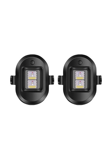 Agoodshop 2 Adet Evrensel Flaşlı Uyarı Işığı Usb Şarj Edilebilir Led Acil Durum Işıkları Drone Ge 16renk Şarj Edilebilir