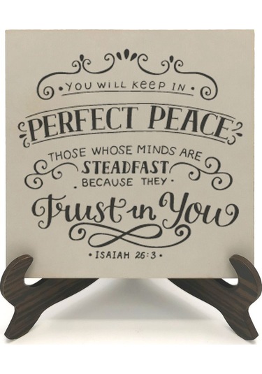 Yeşaya 26:3 Ayetibaskılı Mdf Masaüstlük