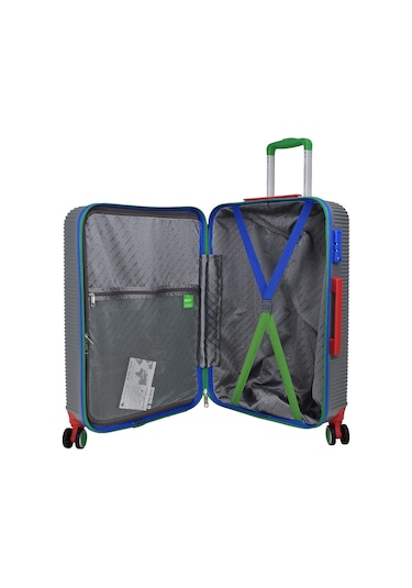 United Colors Of Benetton Lüx Abs Büyük Boy Valiz Gri Bnt500 Gri