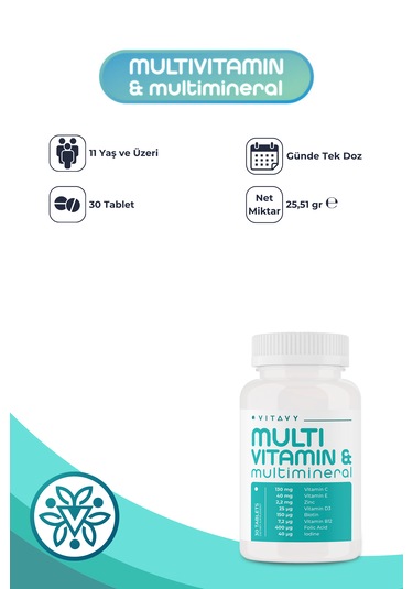 Multivitamin & Multimineral 1x30 Tablet İkili Set