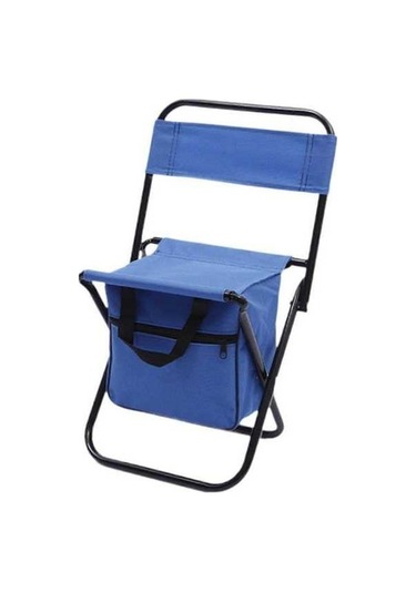 Bloomnest Katlanır Kamp Sandalyesi Soğutucu Çanta, Açık Sırtlıklı, Katlanabilir Balıkçılık Sandalyesi, Seyahat İçin, Veranda Yürüyüş Sandalyesi, Mavi Mavi