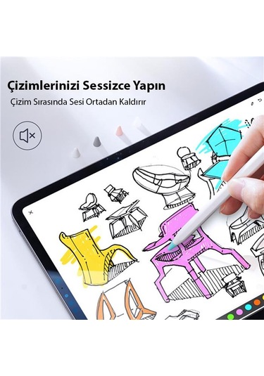 Coofbe Slikon 5 Renk 10 Adet Apple Pencil 1 Kalem Ucu Apple Pencil 2 Kalem Ucu Pürüzsüz Yapı